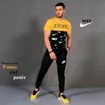 ست تیشرت و شلوارNikeمدل Bizak(زرد)
