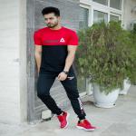 ست تیشرت وشلوار Reebok مدل GK (مشکی قرمز)